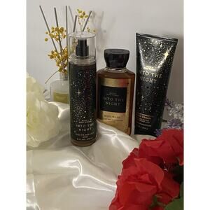 Set Of 3 Bath &Body Works, Into The Night, Mist Spray, Shower Gel & Body Cream